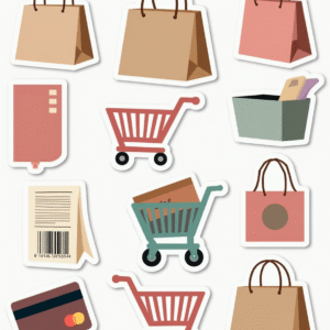 Shopping & Retail Icons - Sticker Sheet v13